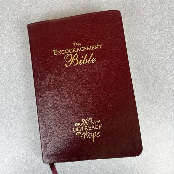 The Encouragement Bible Dave Dravecky's Outreach of Hope Bonded Leather - Picture 1 of 14